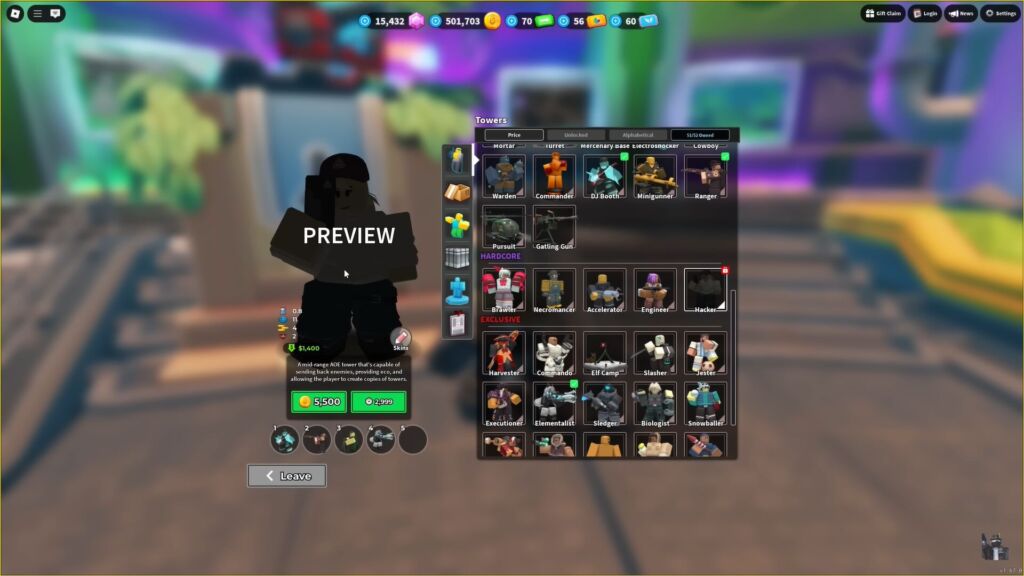 Hacker Tower Review | Roblox TDS Hacker Update