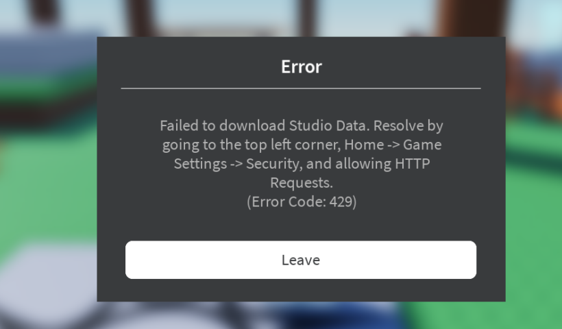 How to Fix Roblox Error Code 429 – A Complete Fix Guide