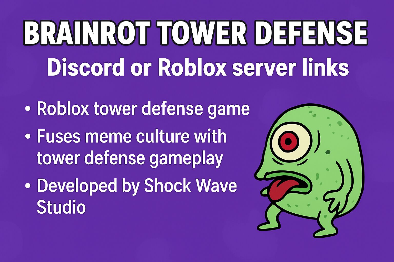 Roblox Brainrot Tower Defense codes